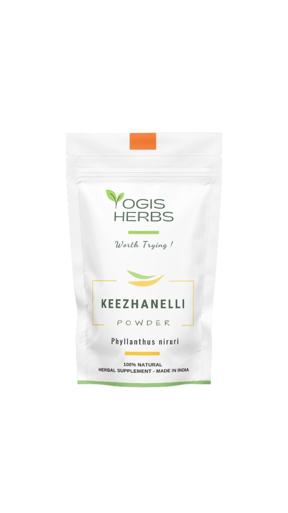 YOGIS HERBS Keezhanelli Powder (Phyllanthus Niruri) | Chanca Piedra Stone Breaker – Liver, Kidney & Gallbladder Unterstützung– Frische und reine Kräuterergänzung (3,5 oz)