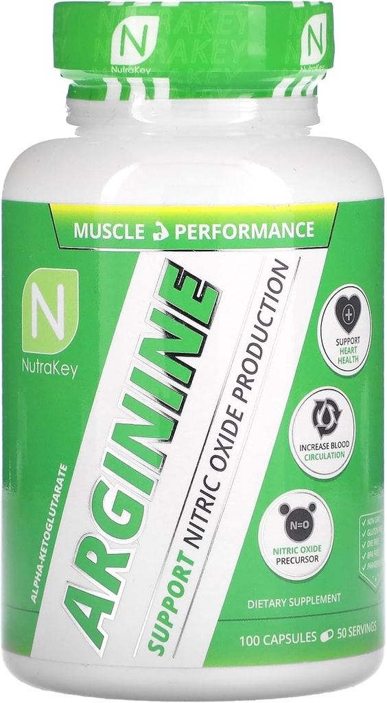 NutraKey Arginine 500mg, 100 Nombre