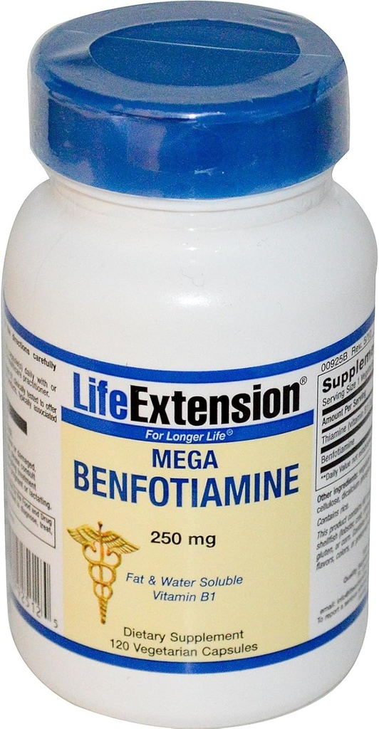 Life Extension Mega Benfotiamine, 120 vcaps 250 mg