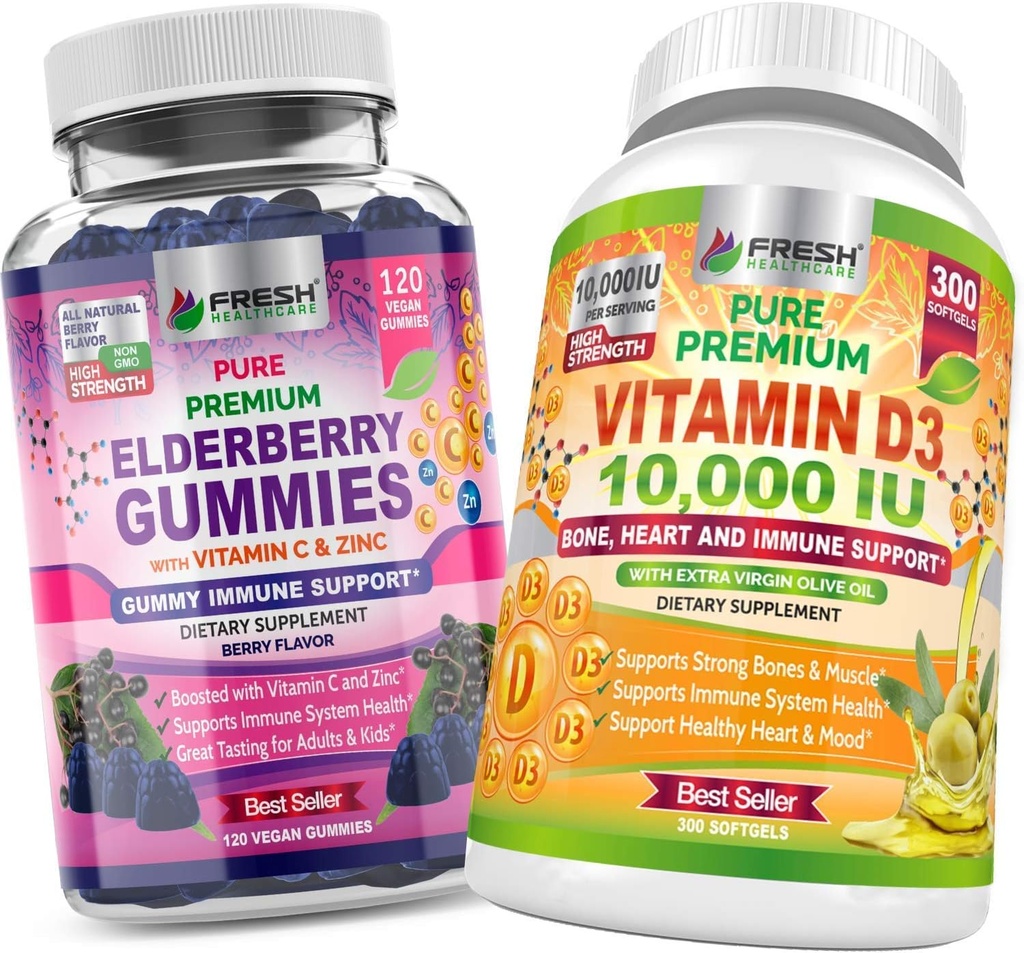 FRESH HEALTHCARE Gummies e Vitamina D - Bundle