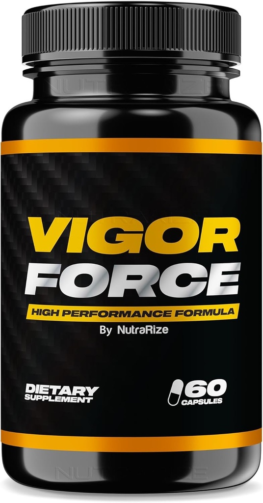 NutraRize Vigor Force for Men, capsule maschili ad alte prestazioni, tutto integratore alimentare naturale per la salute generale e benessere, pillole ufficiali 50 Review (60 capsule)
