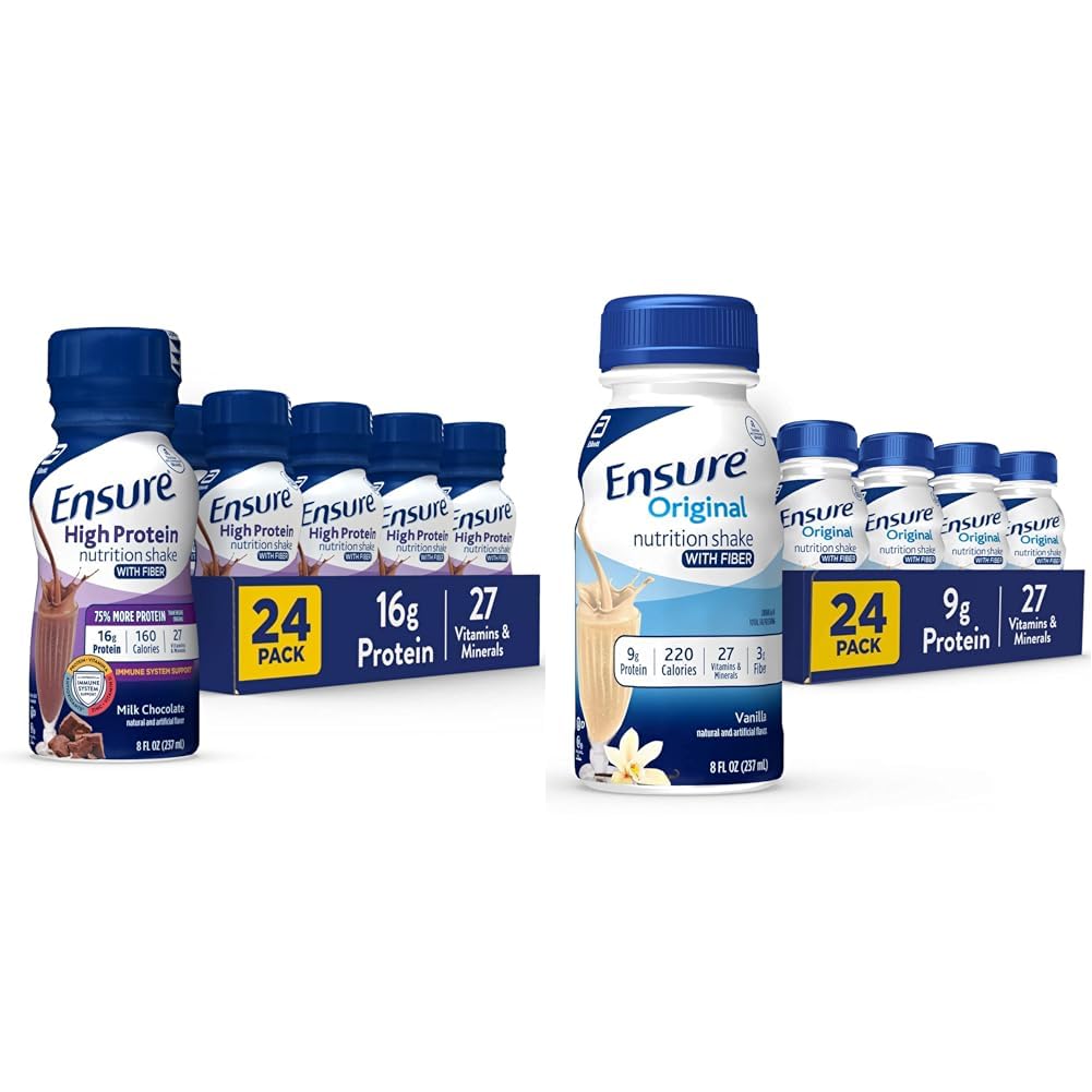 S'assurer que la nutrition à haute teneur en protéines agite avec la fibre et s'assurer que la nutrition liquide à la vanille d'origine agite avec la fibre sans gluten