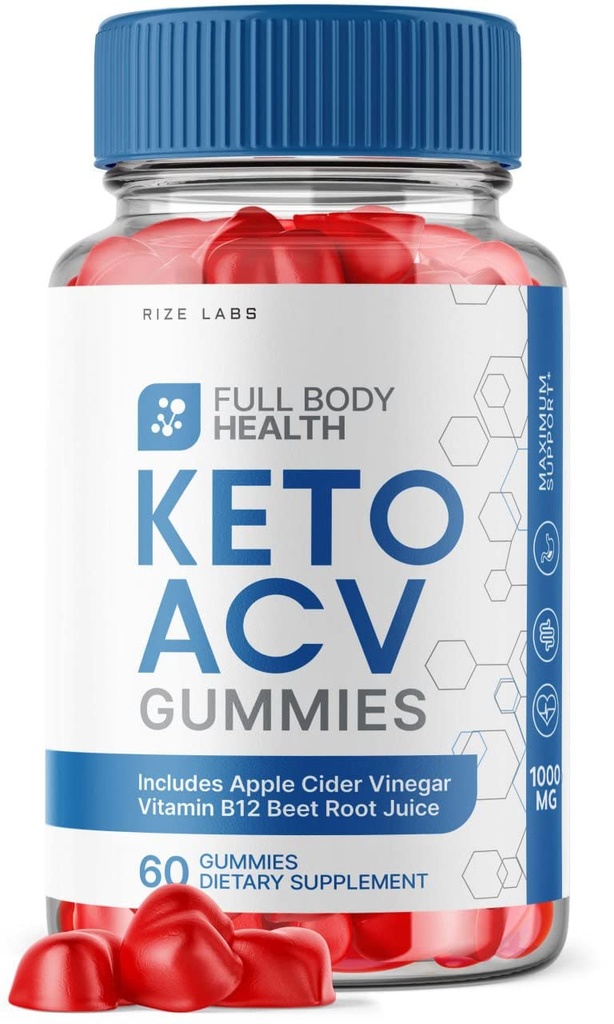 rize labs - Full Body Health Keto ACV Gummis für Advanced Weight Loss Support Max Strength Formula für Full-Body Energy (60 Gummis)