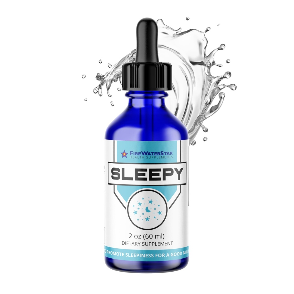 FWS Sleepy - Flüssiges Melatonin mit Magnesium, L-Theanin - Natürliche Schlafhilfe - Fast Acting Liquid Drops - Hilft Ihnen schlafen und schlafen für eine gute Nachtruhe - Erwachsene, Jugendliche, Kinder