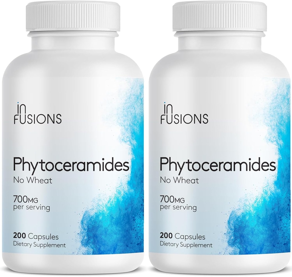 Phytoceramides 200 capsule Riparazione della pelle Ricostruzione Anti-Aging Support Ceramides 700mg Gluten Free Non-GMO (2)