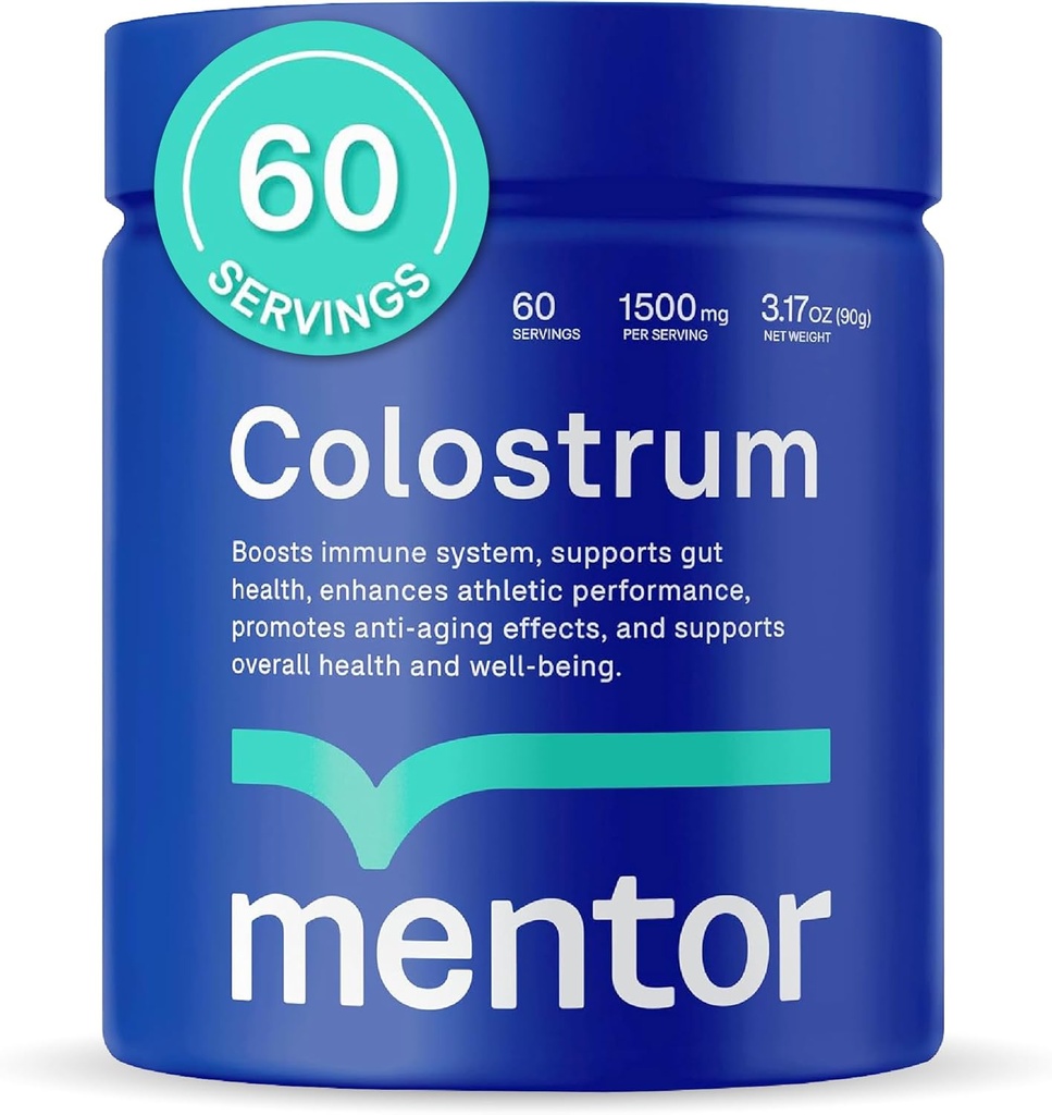 Mentore Colostrum Polvere supplemento per gli esseri umani - Organic Bovine Colostrum Supplemento per la salute del fegato, la crescita dei capelli, la bellezza e il supporto immunitario - Colostrum Protein