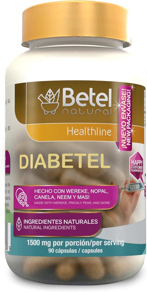 Diabetel capsule di Betel Natural - Soporte Natural para el Diabetel - 90 capsule
