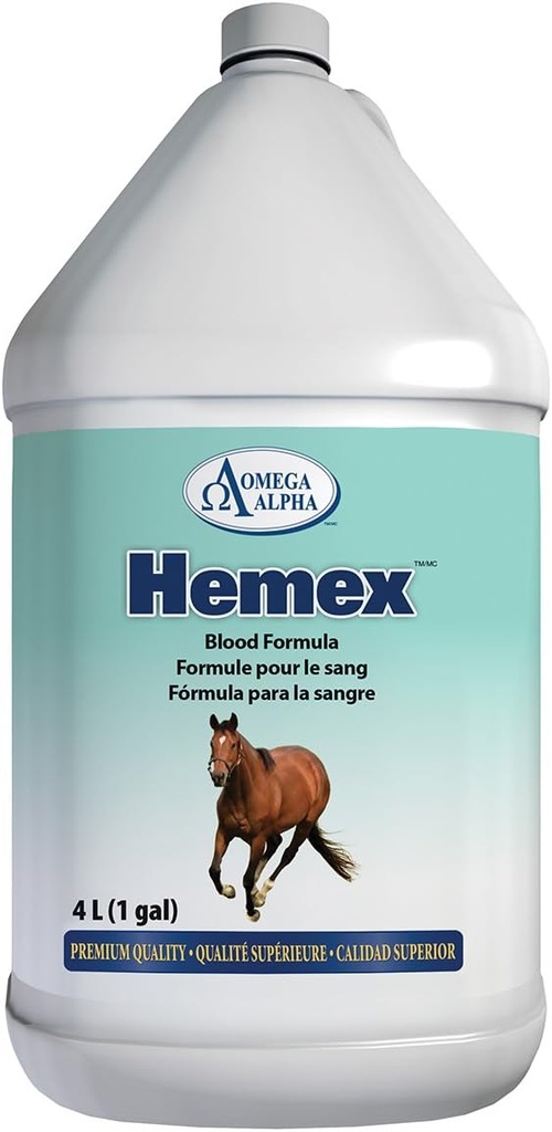 Omega Alpha Blood Builder für Pferde - Gallon (128 Unzen)