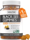 Black Seed Oil Gummis - Natürliche Ginger Ale Flavor (Non-GMO & Vegan) Kaltgepresste Nigella Sativa produziert reines schwarzes Cumin Seed Oil - 500mg pro 2 Gummy Servieren