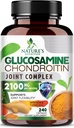 Glucosamine Chondroitin MSM 2100mg Complex - Joint Support Supplement für Gelenke Mobilität & Komfort für Männer und Frauen mit Turmeric & Boswellia, Triple Strength Glucosamine Supplements - 240 Kapseln