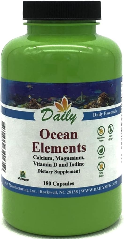 Daily Manufacturing Ocean ElementsTM (Calcium & Magnesium, Iodine, & Vitamina D3)