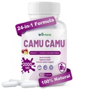 Organic Camu Camu Capsule 2000mg | Alta Vitamina Naturale C, Potente miscela antiossidante | 60 capsule, Non OGM, Senza Glutine, Supporto Immune & Skin Health