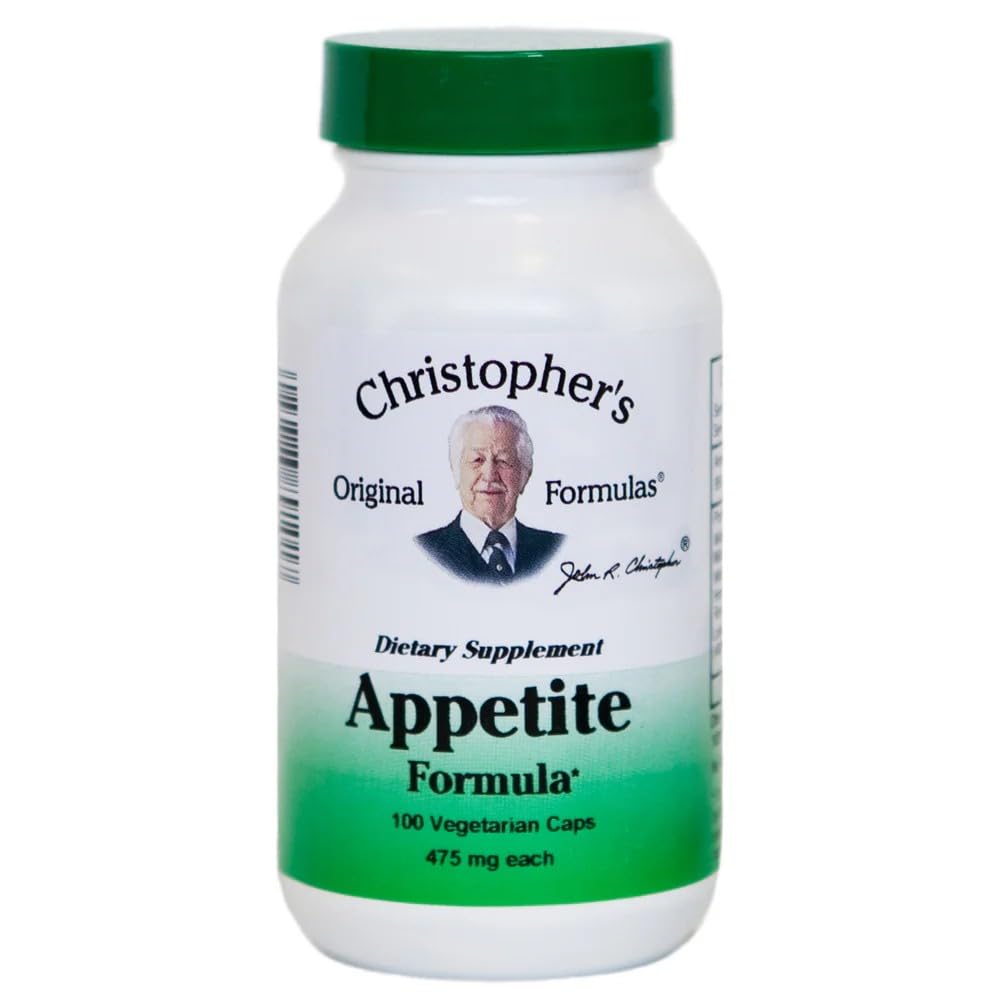 Christopher's Original Formulas Appetite Formula - 100 Kapseln, natürliche Kräutermischung für Appetit und Verdauungswaage