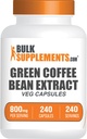 BulkSupplements.com Green Coffee Bean Extract Kapseln - Green Coffee Bean Ergänzungen, Green Coffee Bean Kapseln - Green Coffee Bean 8000mg, Vegan - 1 Kapsel pro Servieren, 240 Veg Kapseln