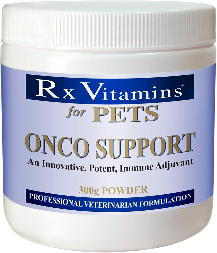 Rx Vitamines Onco Support Supplément immunitaire pour chiens et chats - Anti-inflammatoire pour chiens - Support immunitaire pour chats avec poudre de spiruline - 300g