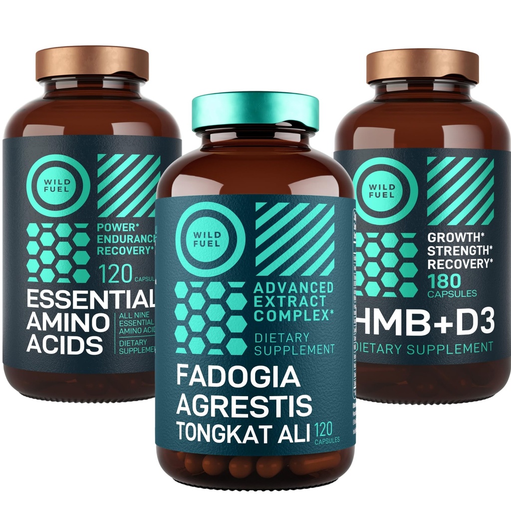 WILD FUEL Aminosäuren, HMB und Fadogia Agrestis Complex Power & Potential Bundle