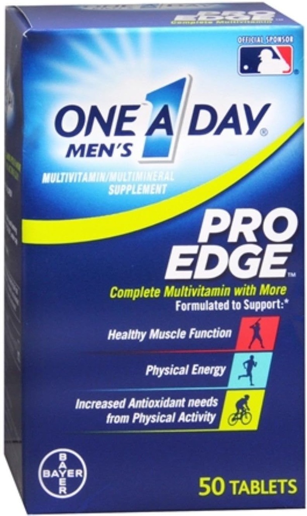 One-A-Day Herren Pro Edge Multivitamin, 50-Tablet Flasche