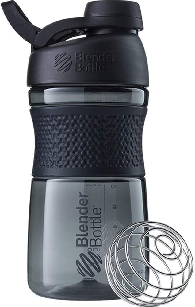 Bouteilles de mélange 20-Ounce Rose et Black Protein Shaker Bouteilles avec mélangeurBall Wire Whisk