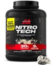 Muscletech Whey Protein Powder (Cookies & Cream, 4 Pound) - Nitro-Tech Ultimate Muscle Building Formula with Whey Protein Isolate - 30g de protéines, 3g de créatine et 6.8g de BCAA - Emballage May Vary