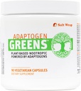 SaltWrap Adaptogen Greens - Mind-Body Resilience Formula - Koffeinfrei Nootropic für Stress, Fokus und kognitive Leistung - 90 Kapseln
