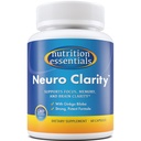 Ernährung Essentials Nootropic Brain Support Supplement - Koffeinfreie Kapseln, die das Gehirn unterstützen - Gehirn Unterstützung Pillen mit St. John's Wort und Ginkgo Biloba