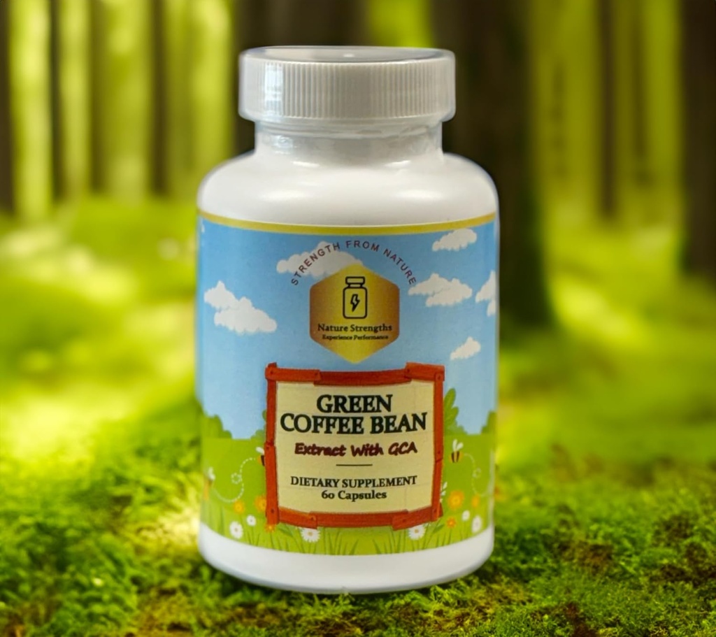 Estratto di chicco di caffè verde Premium con 50% GCA - 800mg per Serving, supporto naturale antiossidante - 60 capsule vegetali - Made in FDA Registered Facility, Stati Uniti
