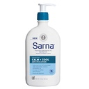 Sarna Calm + Cool Anti-Itch Lotion, Soothe e Relieve Pain e Itch da Insect Bites, Sunburn, & Poison Ivy, Contiene 1% Pramoxine Hydrochloride, 0.5% Menthol, Vegan, Steroid-Free, 12 oz