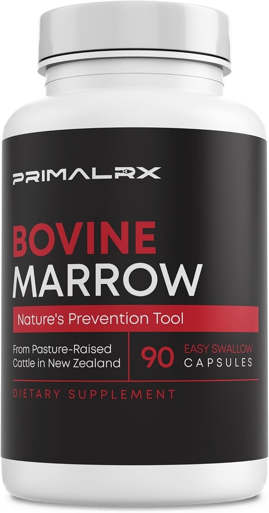 Bovine Marrow: Gras Fed Bone Marrow – Immunität Vitamine/Kidney-Unterstützung/Blood Circulationsergänzungsmittel (K2 Vitamin/Calcium-Ergänzung, Collagen-Ergänzungen, CLA-Ergänzungen) - 90 Kapseln