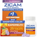 Zicam Cold Remedy Zinc RapidMelts, Elderberry Citrus Flavor, Omeopatico, Medicina di accorciamento a freddo, abbrevia la durata del freddo, 25 conte