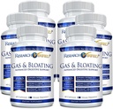 Research Verified Gas and Bloating - Relax Intestinal Muscles, Eliminate Gas Buildup - Artichoke Powder, Ginger, Peppermint Leaf Powder - 360 Capsules - Vegan