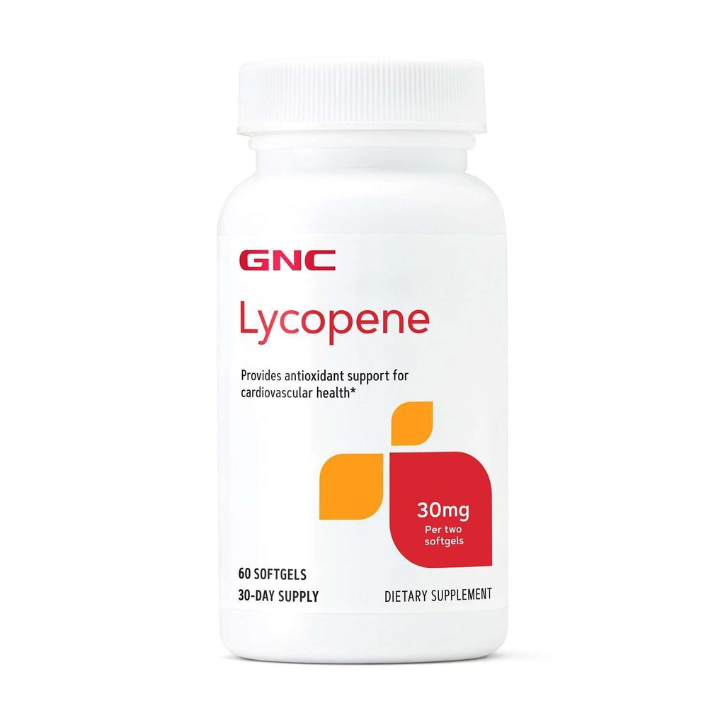 GNC Lycopène 30mg, fournit un soutien pour la santé cardiovasculaire, 60 Softgels