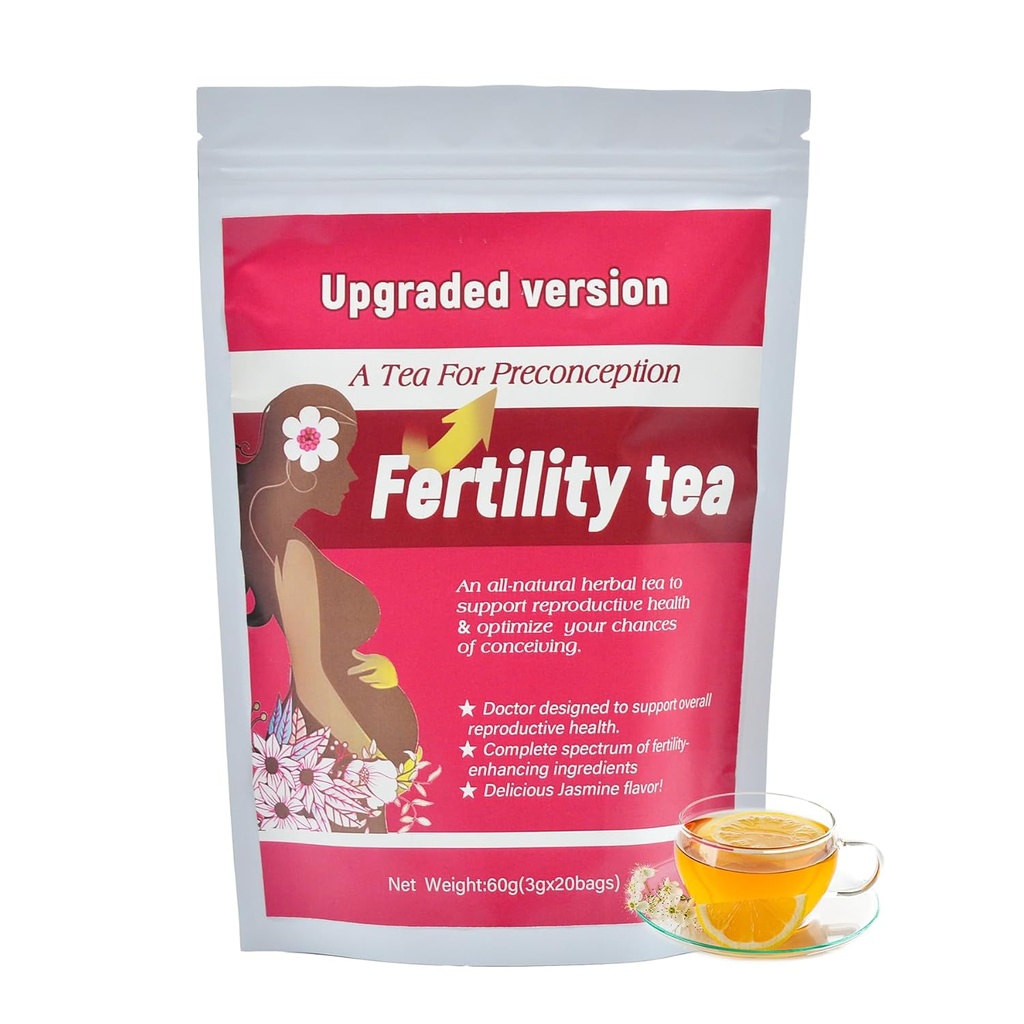 Laicuherb Thé de fertilité naturelle pour femmes Hormone Balance & Conception Support, 20 sachets de thé Thé de grossesse pour soutenir le cycle menstruel et la santé reproductive, Thés de conception biologique pour obtenir la grossesse rapide