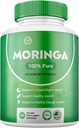 Moringa Pulver Kapseln reine Nährstoff Rich Moringa Pulver natürliche grüne Antioxidante Superfood unterstützt Energie Haut Gesundheit Gut Gesundheit mit essentiellen Vitaminen und Aminosäuren (Pack von 1)