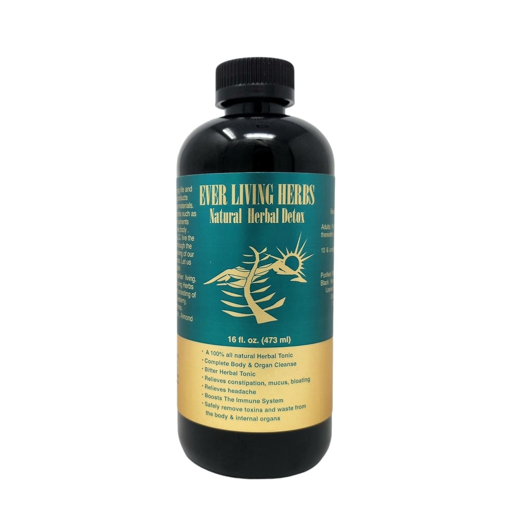 Natural Herbal Detox con Moringa per nutrienti e pulizia profonda con Neem, Burdockroot, Dandelion 16 Oz.