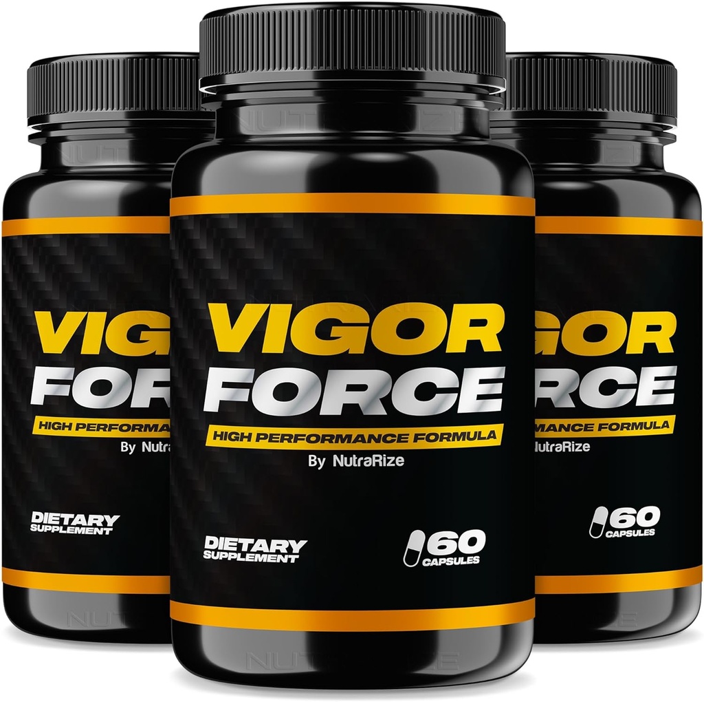 (3 Pack) Vigor Force für Männer, Vigor Force High Performance Formel, Offizielle Vigor Force Male Pillen 8.50, Premium Zutaten für maximale Wirksamkeit, Vigor Force Bewertungen VigorForced (180 Kapseln)