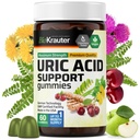 BIO KRAUTER Uric Acid Support Gummi - 60 Vegan Chews - Uric Acid Support w/Tart Cherry & Chanca Piedra 4:1 Extrakte - Natural Kidney Supplement w/Milk Thistle and Turmeric