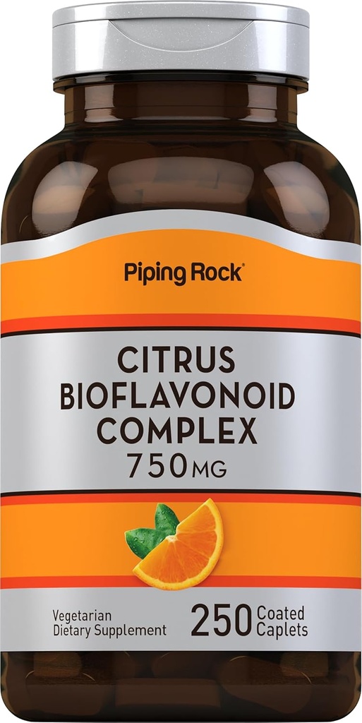 Piping Rock Citrus Bioflavonoids Complex (complexe) 750 mg 250 Caplets (complément sans gluten sans OGM)
