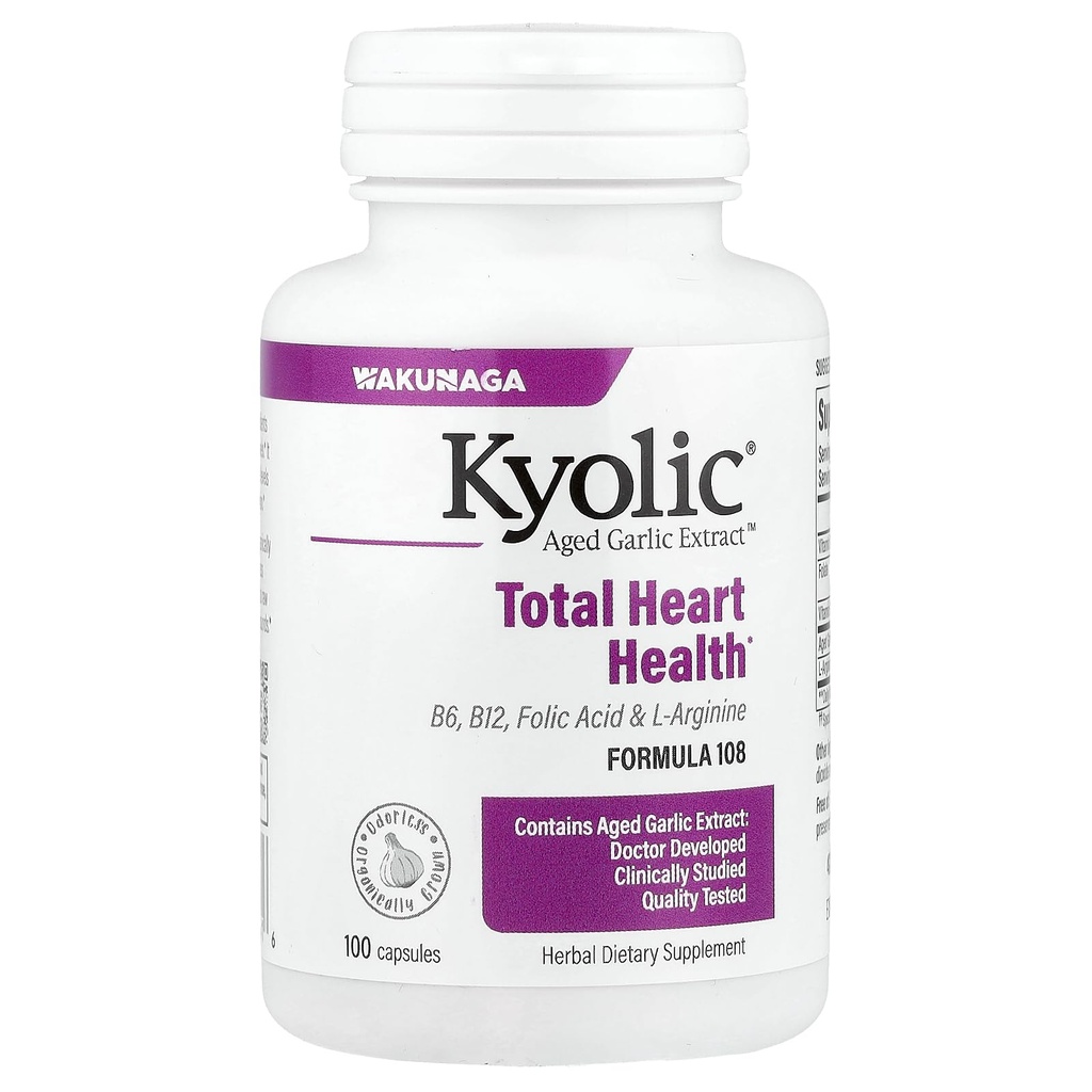 Kyolic Aged Knoblauch Extrakt Total Herzgesundheit Formel 108 - 100 Kapseln