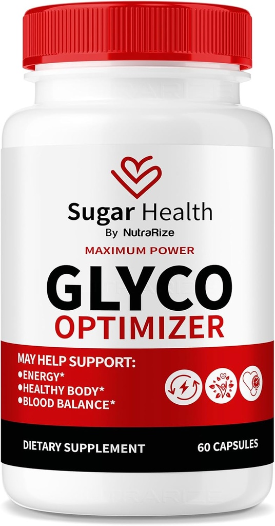 NutraRize Sugar Health Glyco Optimizer Capsule, Premium Blood Formula per livelli sani, Tutti i supplementi naturali per sostenere il benessere generale, Official SugarHealth Recensioni (60 capsule)