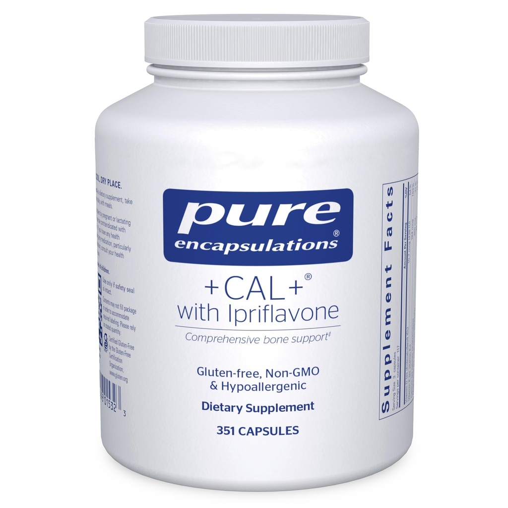 Pure Encapsulations +Cal+ mit Ipriflavon | Mineral, Vitamin und Kräuterergänzung zur Förderung der Skelettstärke | 351 Kapseln