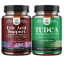 Bundle of Herbal Uric Acid Cleanse and Detox and Advanced TUDCA Liver Support Supplement - Essential Daily Kidney Cleanse and Uric Acid Support - für Gallbladder Liver und Kidney Support