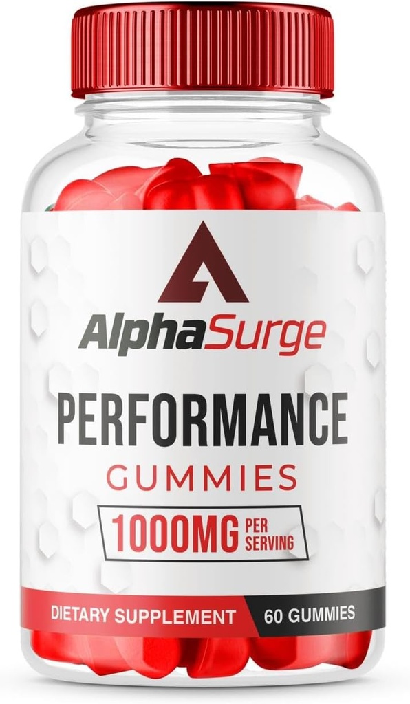 (1 pacchetto) AlphaSurge Gummies per Maschio, Alpha Surge Advanced Formula Gummies con 1000 MG Chewable, AlphaSurge ingredienti naturali Gummies (60 Gummies)