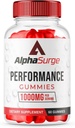 (1 Pack) AlphaSurge Gummies für männliche, Alpha Surge Advanced Formula Gummies mit 1000 MG Kaubar, AlphaSurge Natural Ingredients Gummies (60 Gummi)