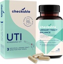Strisce di screening delle infezioni urinarie Checkable® (3ct) e D-Mannose UTI Supplementi (60ct) Combo Pack