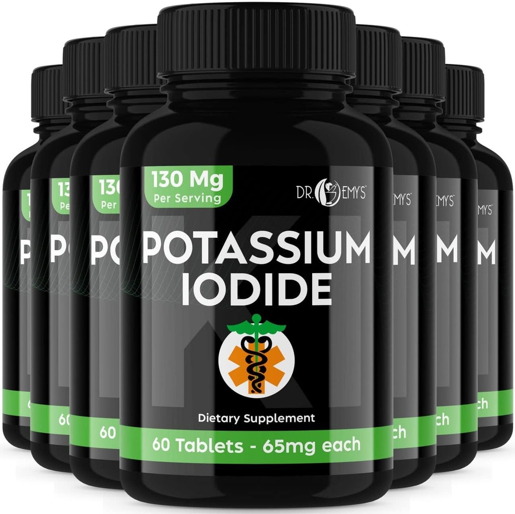 Potassium Iodide Pills Tablets - 7-Pack 130mg Serve Totale di 420Tablets -Dr Emys Potassium Iodide Tablets