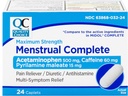 Qualità Scelta mestruale completa di massima resistenza periodo di dolore sollievo, 500 mg di acetaminofene, 60 mg di caffeina, 15 mg di pirilamina Maleate, grumi, Bloating, mal di testa.