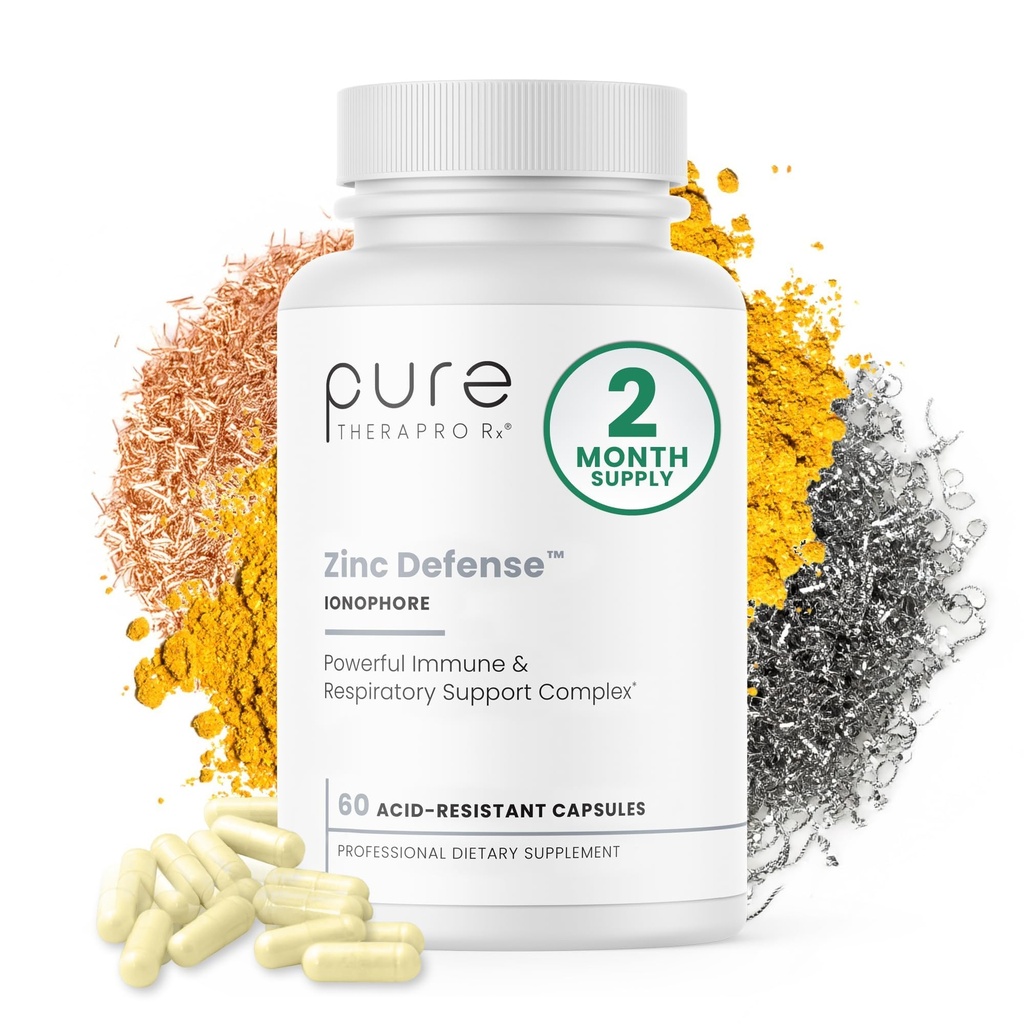 Zink-Verteidigung | Zink + Kupfer + Quercetin | 60 Servierungen in Vegan Kapseln | L-OptiZinc & Quercefit Ionophore | Chelat Minerale | Immune, Gut, & Hormonal Balance Support