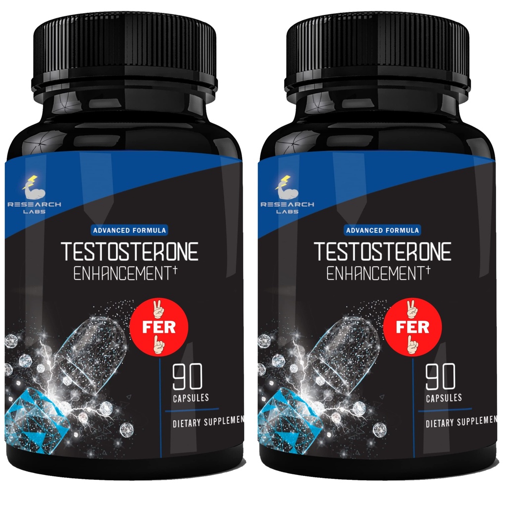 Pharmacienne Recommandée 2 fer 1 Offre 180ct Testostérone Booster Enhancement by Research Labs. Augmenter la force d'énergie musculaire. Saw Palmetto, Tribulus, Tongkat Ali, Horny Goat Weed, Zinc