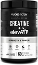 Jacked Factory Creatine + ElevATP - Kreatin-Monohydrat-Pulver für Muskelwachstum, Erhöhte Stärke, Enhanced Energy Output, mit ElevATP für nachhaltige Energie & Endurance - 60 Portionen, Unvorteilt