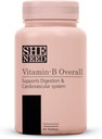 Complexe Vitamine-B avec Vitamine B1,B2,B3,B5,B6,B7,B9,B12 avec VIT-C pour l'énergie, les beaux cheveux.